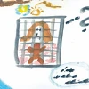 The picture a patient painted describing her feelings shows her in a cage.
